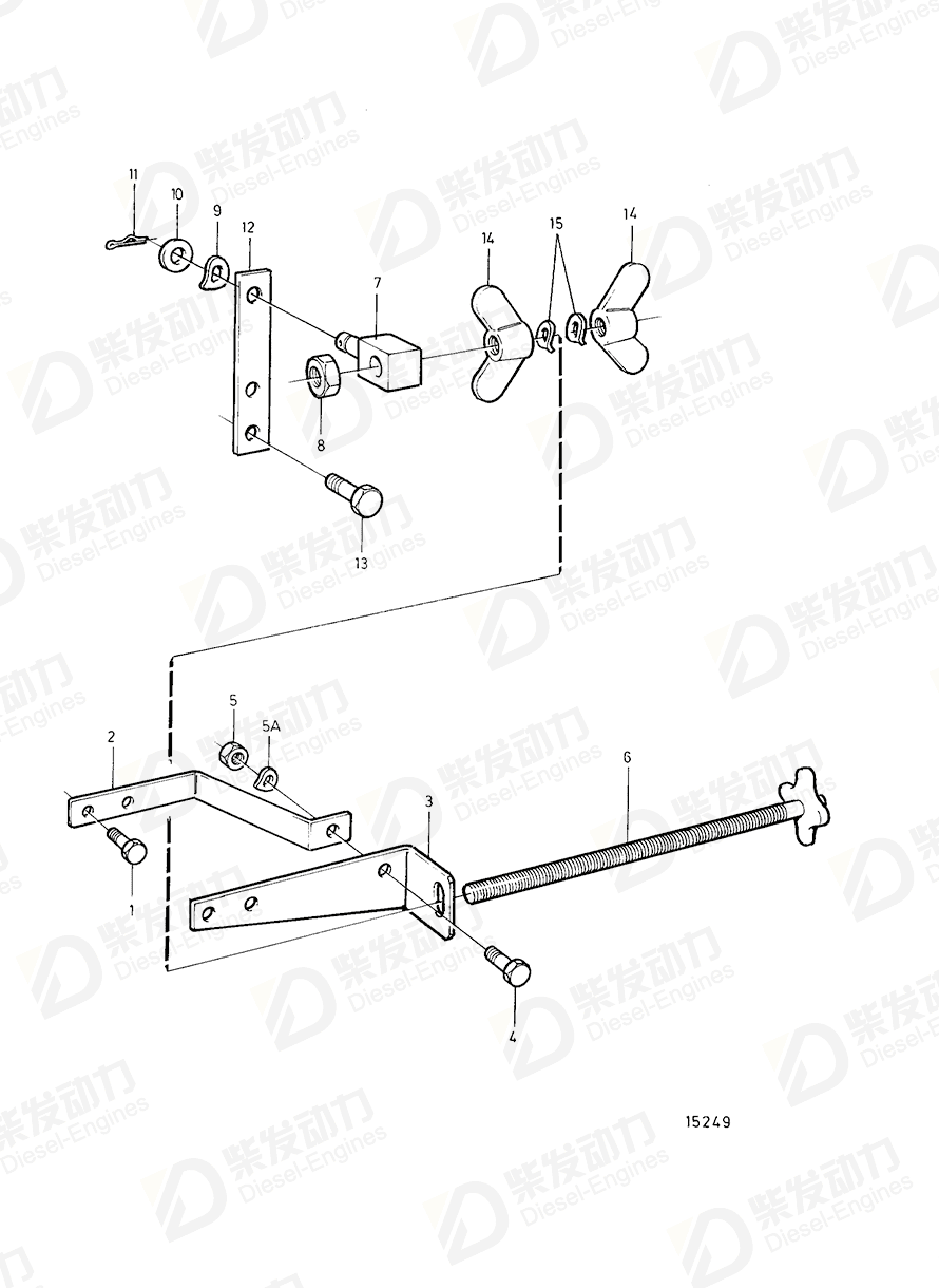volvo penta Wing screw 862775 Drawing volvo penta Wing screw 862775 Drawing